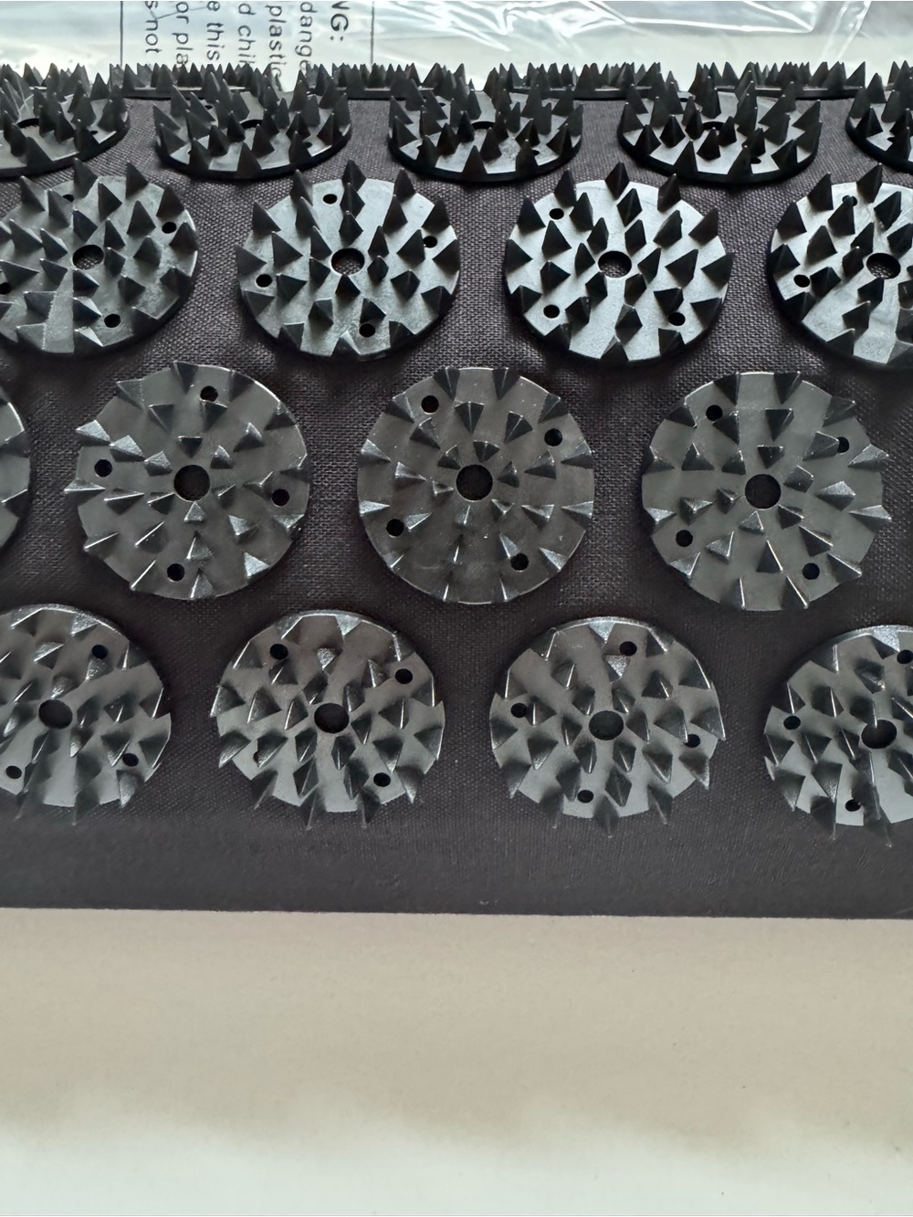 Acupuncture Acupressure black Massage pillow with Raised Spiked Discs * NEW *
